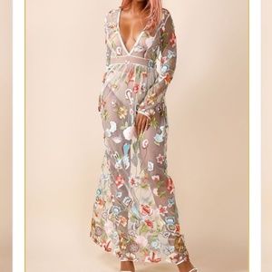 White Flower Maxi